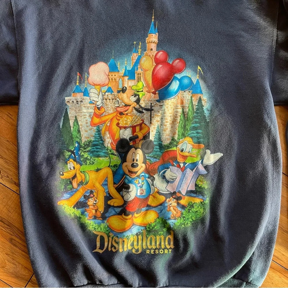 Hanes Navy Blue Disney Sweater Men Size Medium - Picture 5 of 6